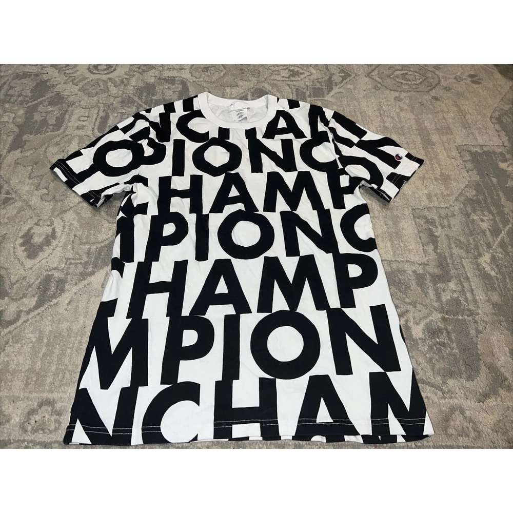 Graffiti Champion MENS Sz Small White Black T Shirt Shirt Sleeve‎